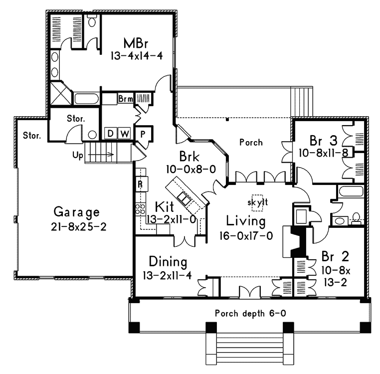 Lowcountry House Plan First Floor - Princeton Southern Country Home 021D-0011 - Shop House Plans and More