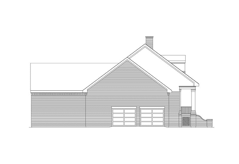 Lowcountry House Plan Left Elevation - Princeton Southern Country Home 021D-0011 - Shop House Plans and More