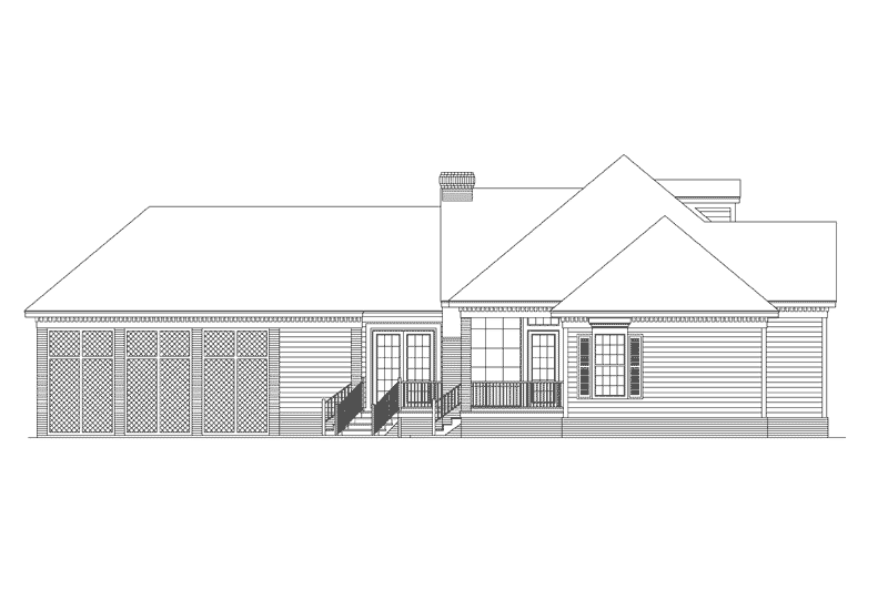 Southern House Plan Left Elevation - Grantshire Country Home 021D-0013 | House Plans and More