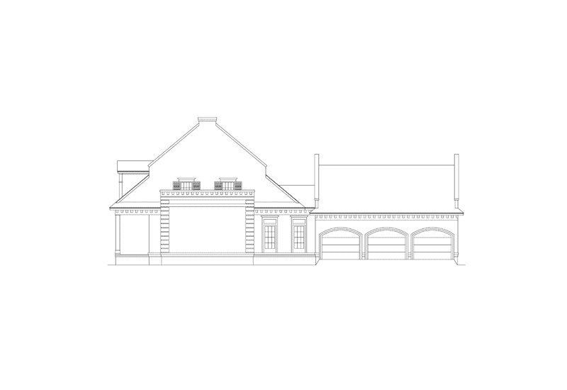 Greek Revival House Plan Right Elevation - Dougherty Way Southern Home 021D-0017 | House Plans and More
