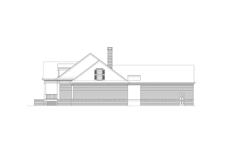 Country House Plan Right Elevation - Lindbergh Neoclassical Home 021D-0018 | House Plans and More