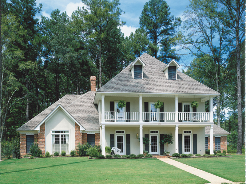 Home With Distinctive Two-Level Porch