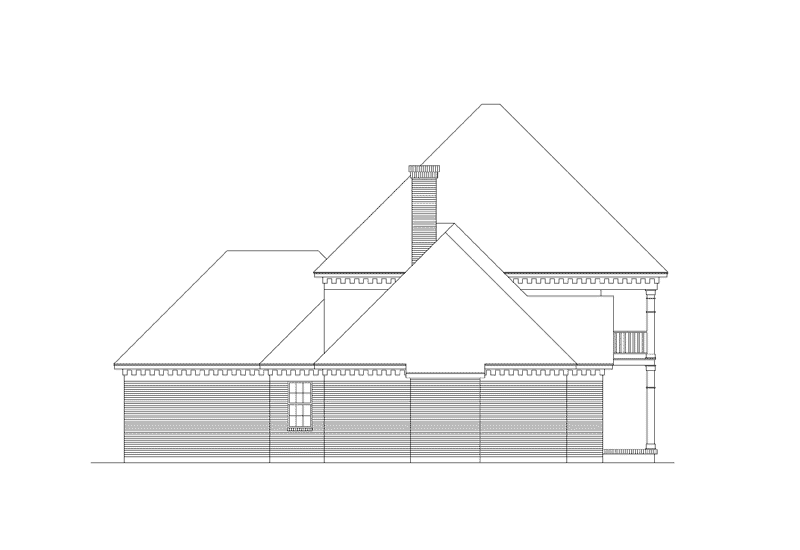 Southern Plantation House Plan Left Elevation - Kellridge Plantation Home 021D-0019 | House Plans and More