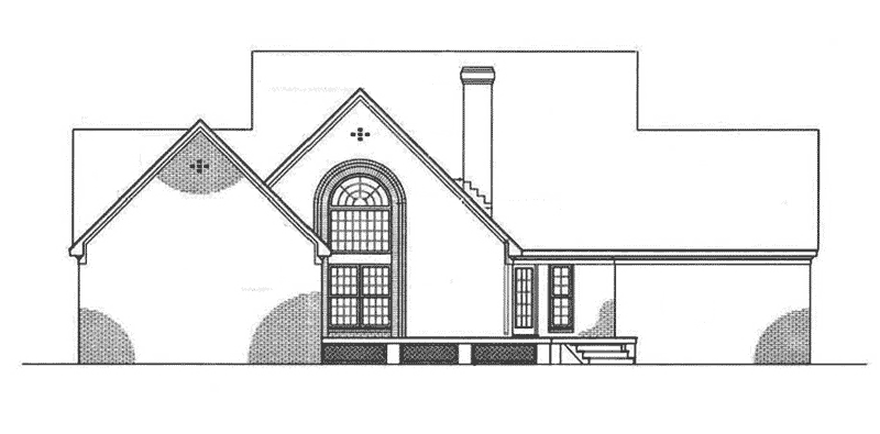 Victorian House Plan Rear Elevation - Richardson Southern Home 021D-0020 - Shop House Plans and More