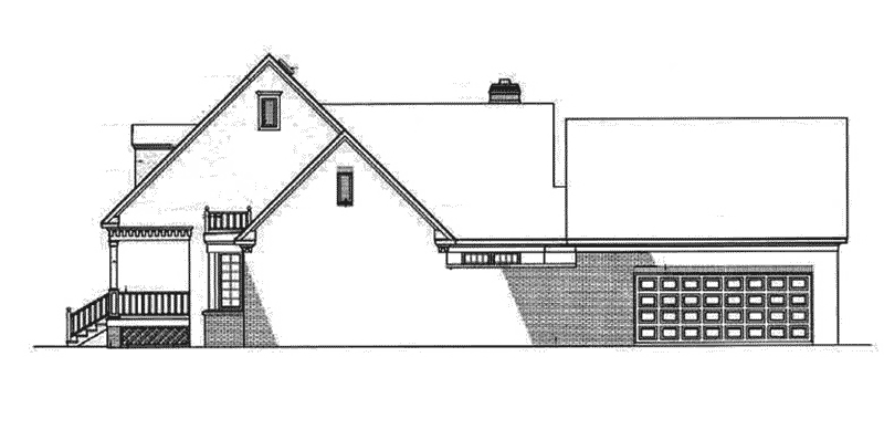 Victorian House Plan Right Elevation - Richardson Southern Home 021D-0020 - Shop House Plans and More