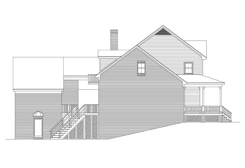 Country House Plan Left Elevation - High Meadow Country Farmhouse 021D-0021 - Search House Plans and More