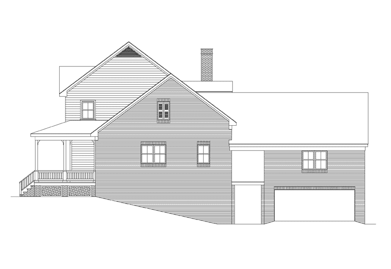 Country House Plan Right Elevation - High Meadow Country Farmhouse 021D-0021 | House Plans and More