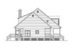 Cape Cod & New England House Plan Left Elevation - Coventry Forest Plantation Home 023D-0001 - Search House Plans and More