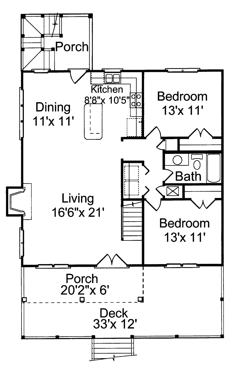 Craftsman Home Plan First Floor 024D-0013