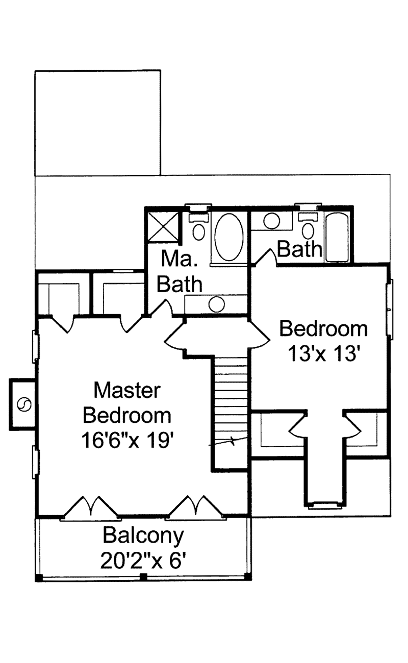 Craftsman House Plan Second Floor - Parham Raised Coastal Home 024D-0013 - Shop House Plans and More