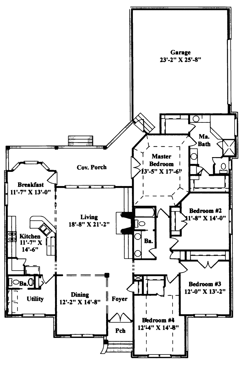 Paulette Traditional Ranch Home Plan 024D-0024 - Shop House Plans and More