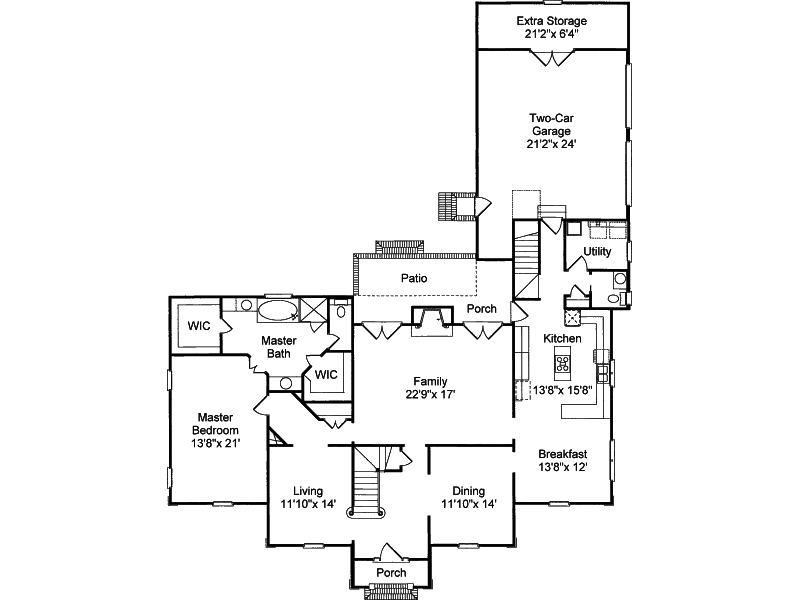 Luxury House Plan First Floor - Whitemire Luxury Colonial Home 024D-0058 - Shop House Plans and More