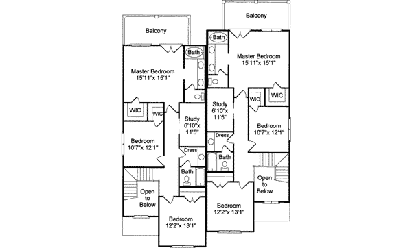 Home Plan Second Floor 024D-0073
