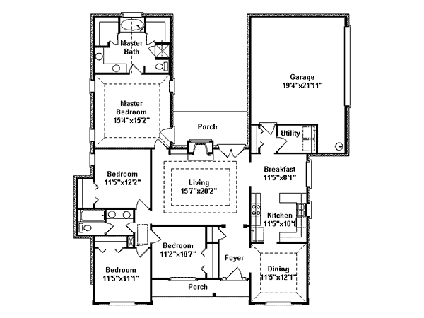 Fresno Traditional Stucco Home Plan 024D0311 House