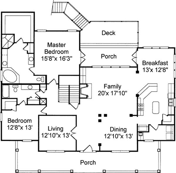 Home Plan First Floor 024D-0619