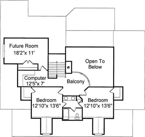 Home Plan Second Floor 024D-0619
