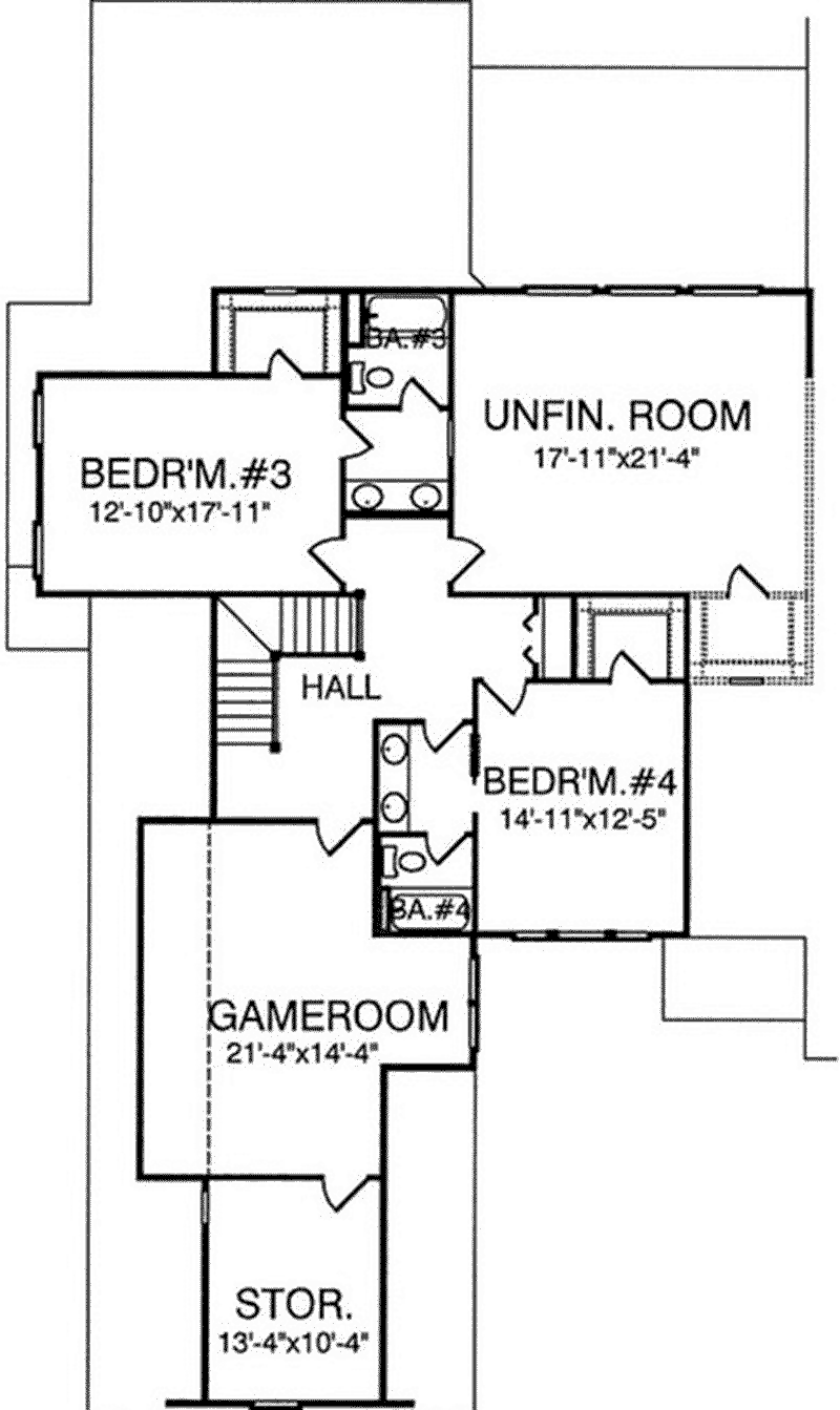 Home Plan Second Floor 024D-0652