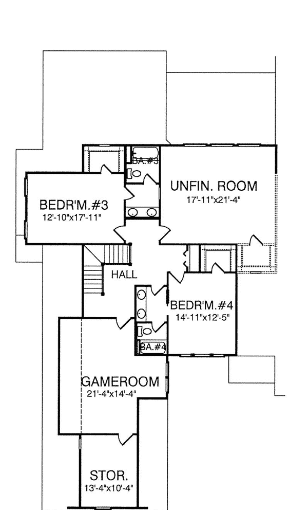 Home Plan Second Floor 024D-0678