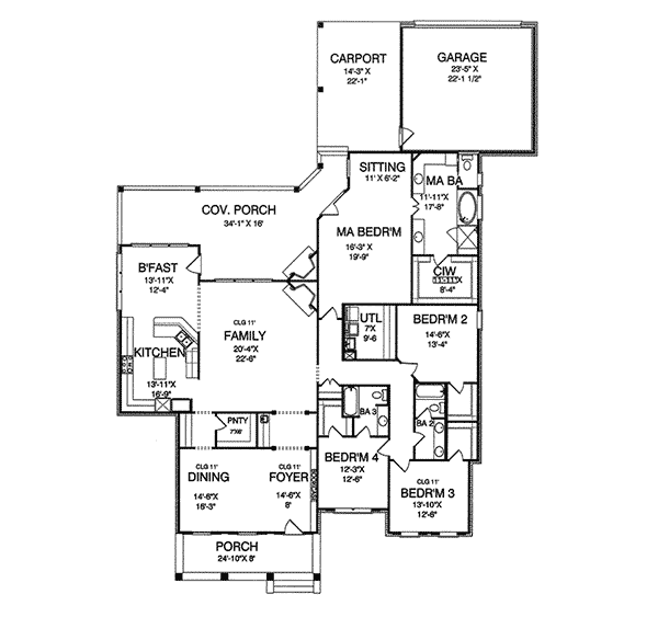 Cash Canyon Acadian Home Plan 024D0795 House Plans and More