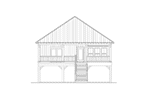 Waterfront House Plan Rear Elevation - Clements Cove Lowcountry Home 024D-0813 | House Plans and More