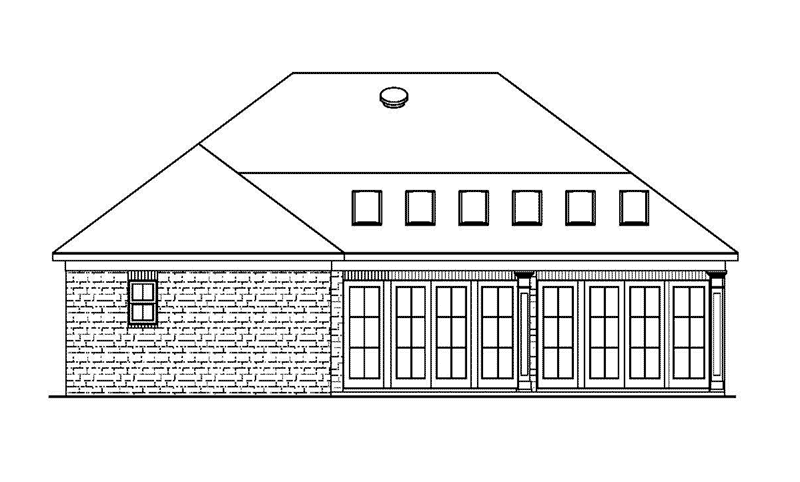 Southern House Plan Rear Elevation -  024D-0817 | House Plans and More