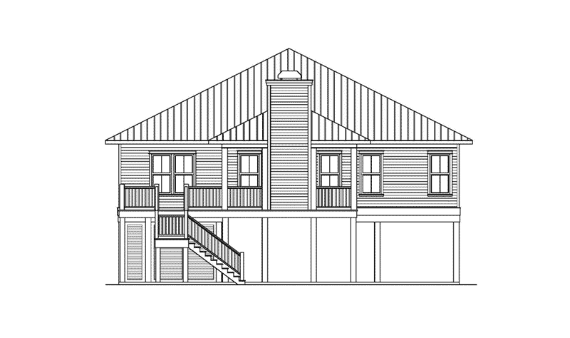 Farmhouse Plan Rear Elevation - 024D-0819 | House Plans and More