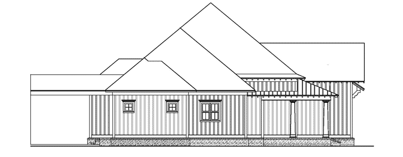 Acadian House Plan Left Elevation - 024D-0820 | House Plans and More