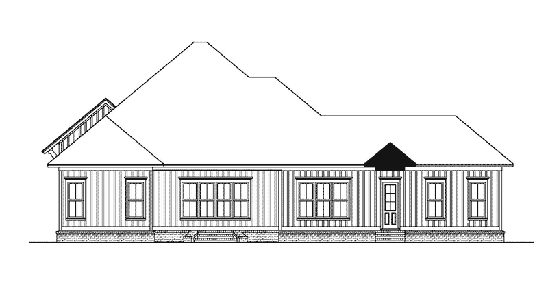 Farmhouse Plan Rear Elevation - 024D-0820 - Shop House Plans and More