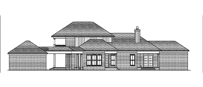Plantation House Plan Right Elevation - 024D-0821 | House Plans and More
