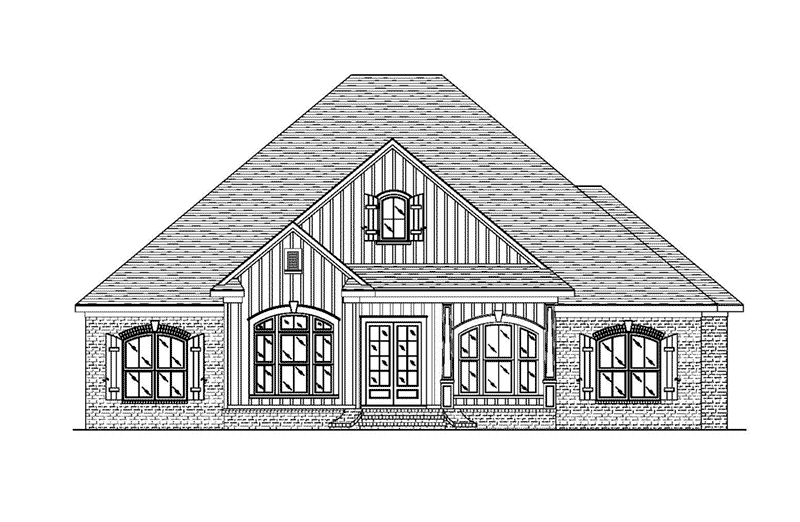 Ranch House Plan Front Elevation -  024D-0824 | House Plans and More