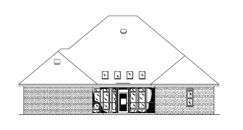 Southern House Plan Rear Elevation -  024D-0824 | House Plans and More