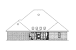 Ranch House Plan Rear Elevation -  024D-0824 | House Plans and More