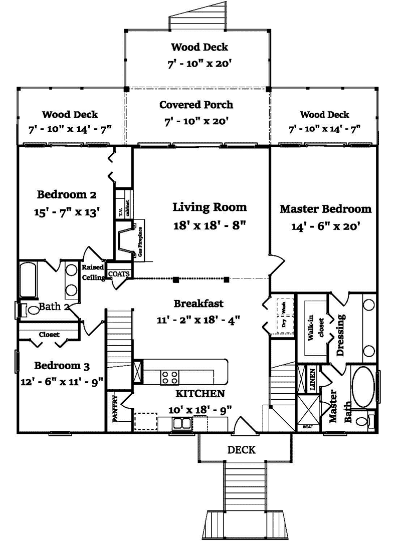 Vacation House Plan First Floor - 024D-0826 | House Plans and More