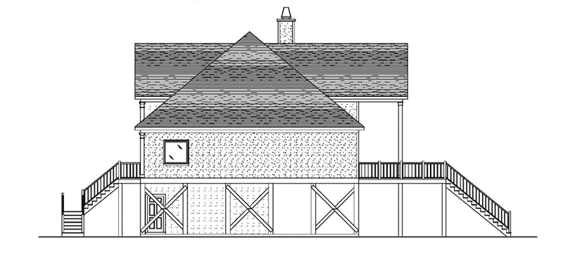 Waterfront House Plan Right Elevation - 024D-0826 | House Plans and More