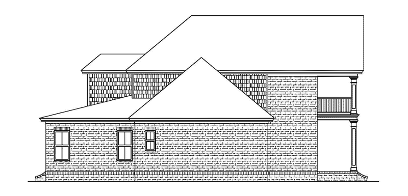 Lowcountry House Plan Left Elevation - 024D-0827 | House Plans and More