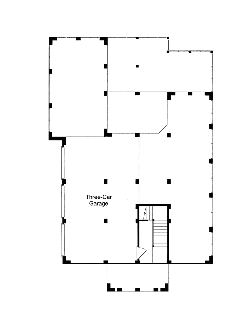 Lowcountry House Plan Lower Level Floor - Gulfview Lowcountry Home 024S-0010 | House Plans and More