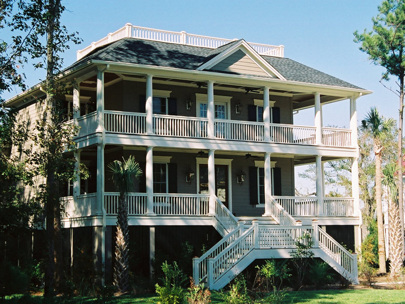 Adobe House Plans & Southwestern Home Design Front Photo 03 - Seabrook Southern Home 024S-0011 - Shop House Plans and More