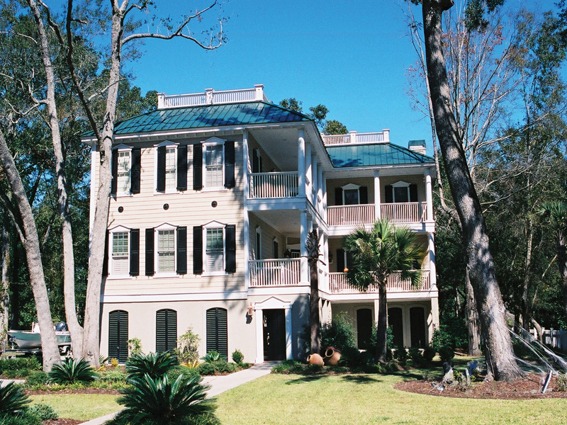 Two-Story Raised Plantation Home With Multiple Level Wrap-Around Porches