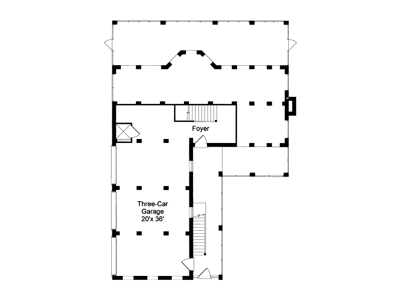 Luxury House Plan Garage Floor Plan - Whittes Creek Southern Home 024S-0015 | House Plans and More