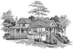 Sunbelt House Plan Front Image of House - East Pier Southern Luxury Home 024S-0016 | House Plans and More