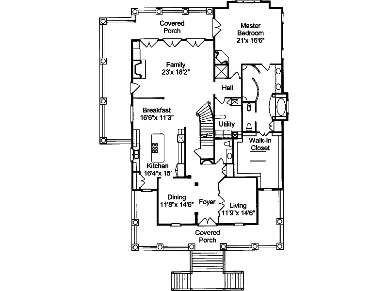 Luxury Home Plan First Floor 024S-0018