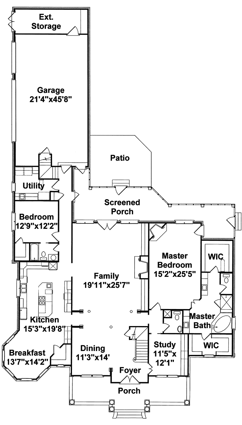Georgian House Plan First Floor - Prentiss Manor Colonial Home 024S-0023 | House Plans and More