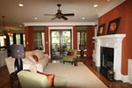 Waterfront House Plan Family Room Photo 02 - Briley Southern Craftsman Home 024S-0025 | House Plans and More
