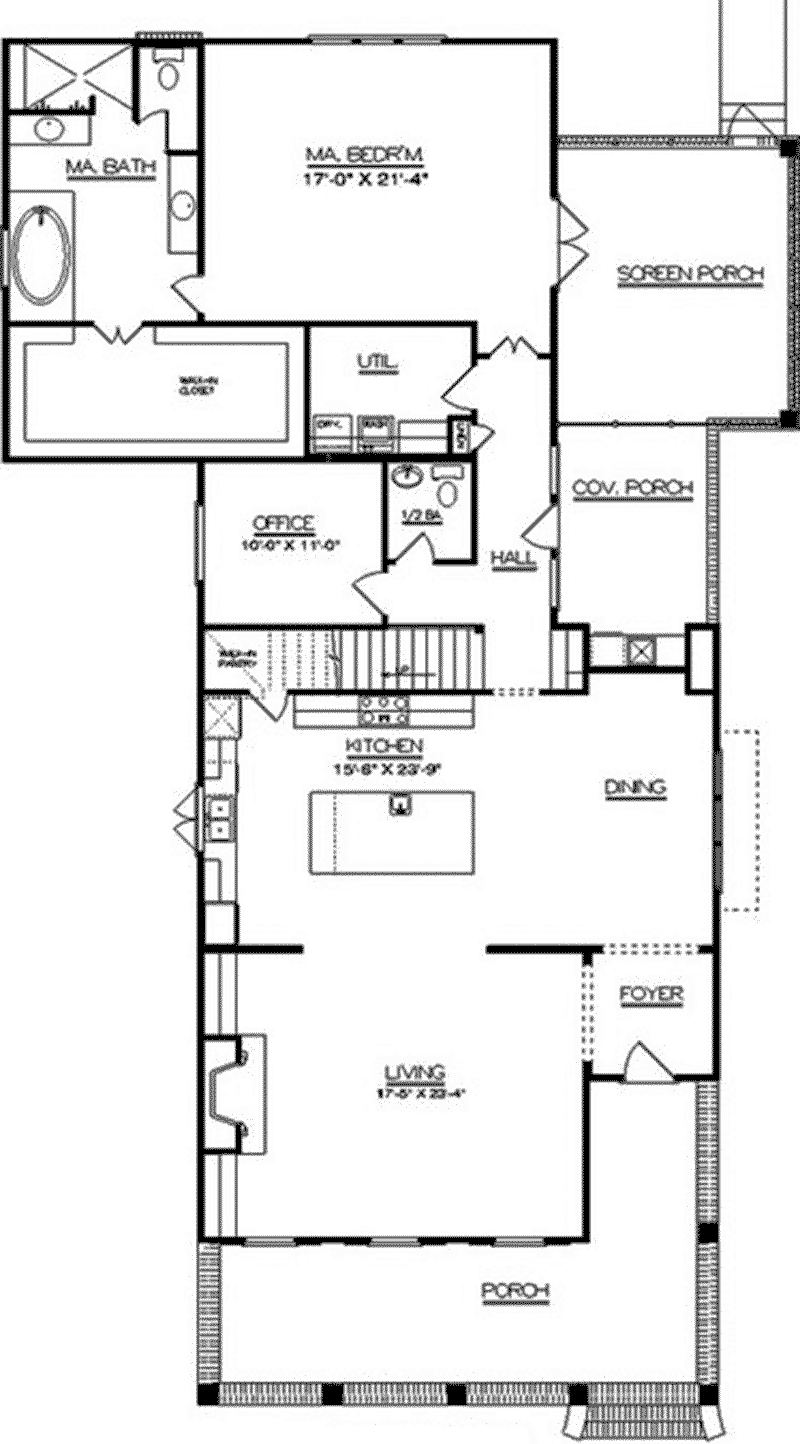 Southern House Plan First Floor - 024D-0027 | House Plans and More