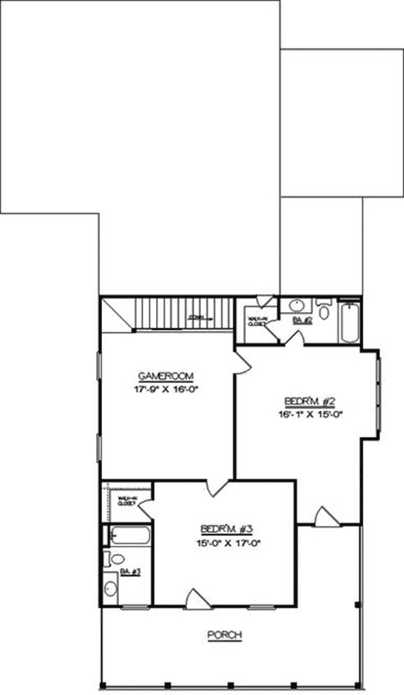Southern House Plan Second Floor - 024D-0027 | House Plans and More