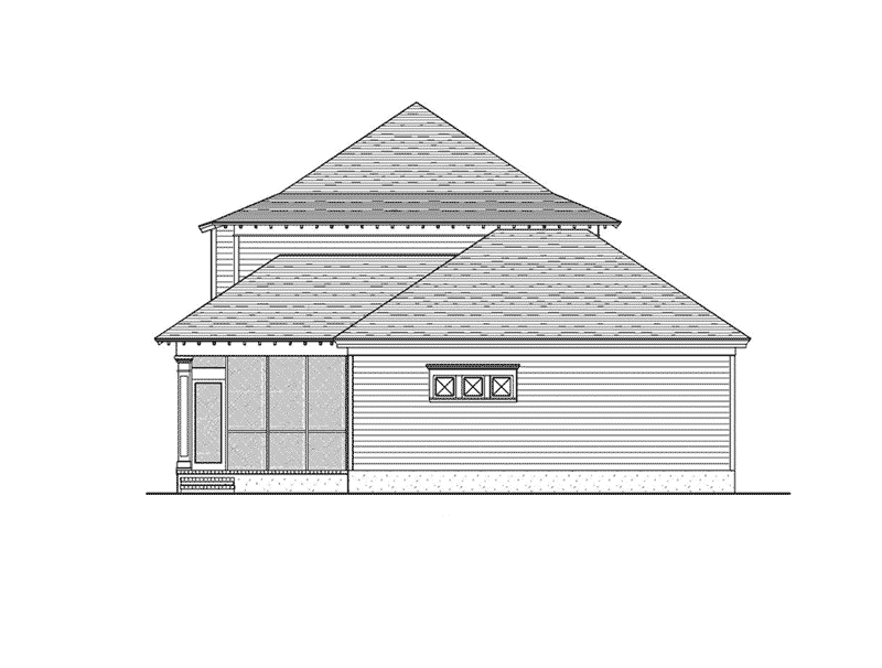 Southern House Plan Rear Elevation - 024D-0027 | House Plans and More