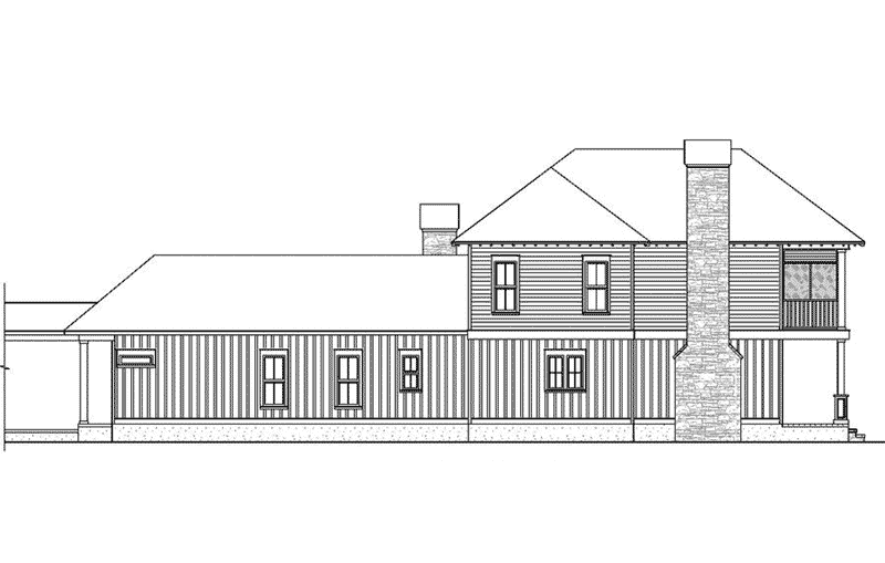 Shingle House Plan Right Elevation - 024S-0028 | House Plans and More