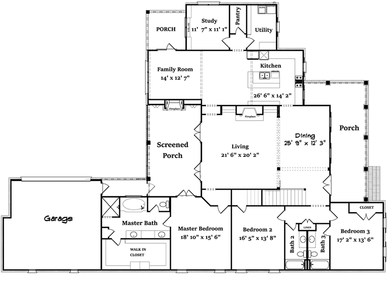 Home Plan First Floor 024S-0029