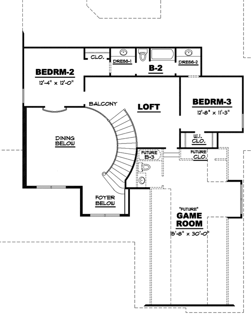 English Cottage Home Plan Second Floor 025D-0111