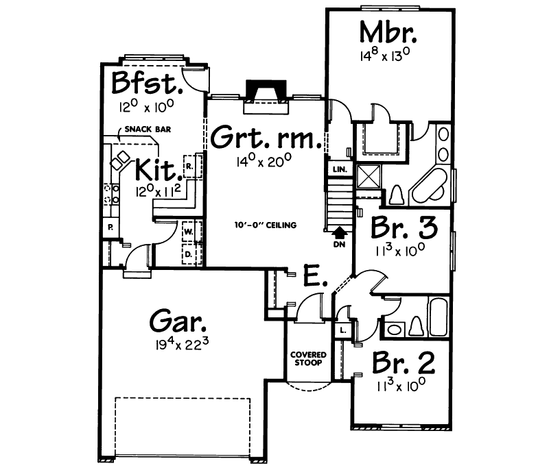 Saxony Hill Ranch Home Plan 026D1029 House Plans and More